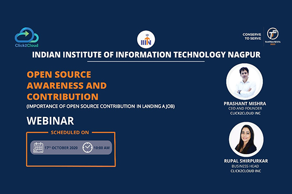 Click2Cloud's Events- Open Source Technology Webinar at IIIT college