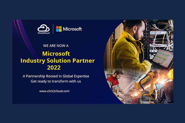 Click2Cloud's Achievements- Microsoft Industry Solutions Partner 2022