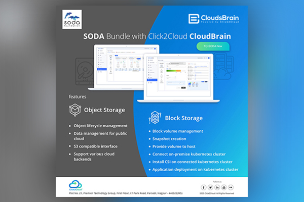 Click2Cloud's News- SODA Foundation Integration with CloudBrain