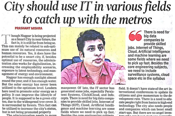 Click2Cloud's News- Mr. Prashant Mishra CEO, Click2Cloud Inc. interview with Times of India