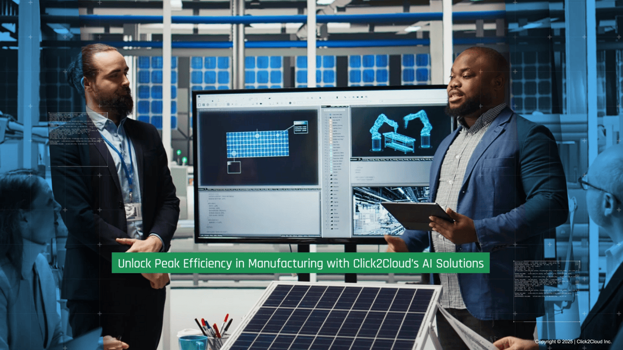 Click2cloud-Unlock Peak Efficiency in Manufacturing with Click2Cloud’s AI Solutions_Video